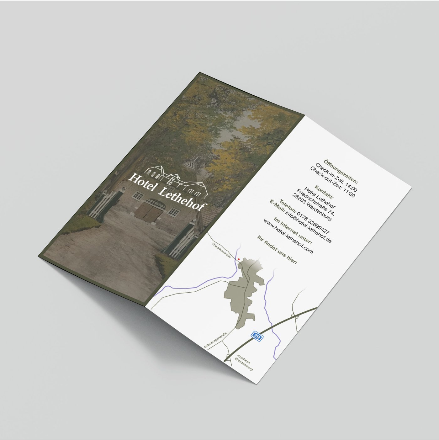 Flyer für das Hotel Lethehof